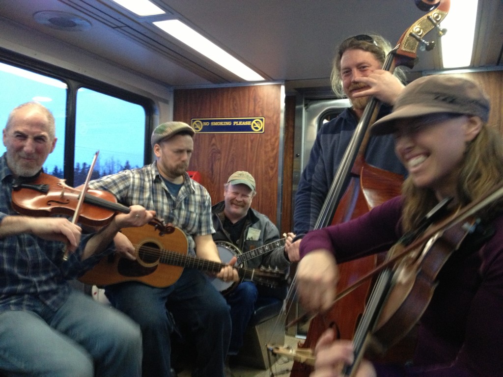 On the train on the way back!